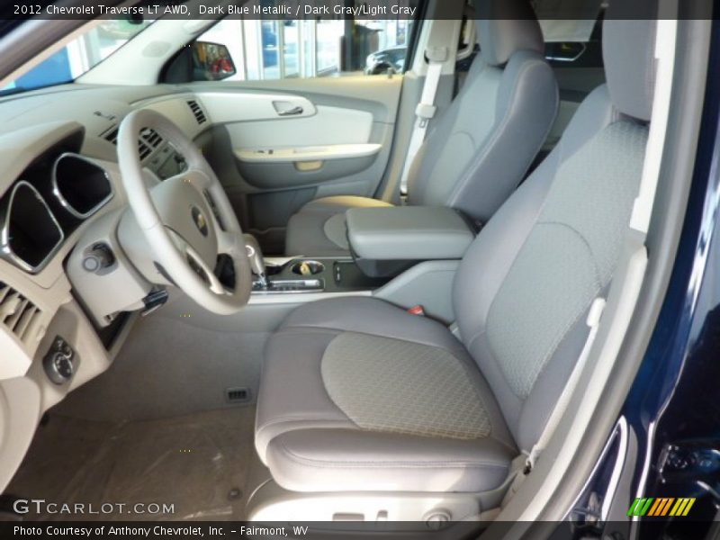 Dark Blue Metallic / Dark Gray/Light Gray 2012 Chevrolet Traverse LT AWD