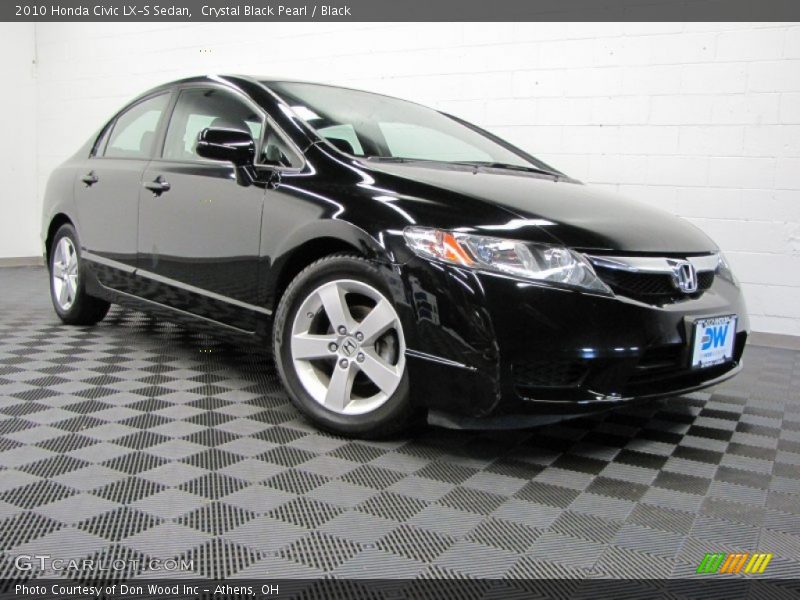 Crystal Black Pearl / Black 2010 Honda Civic LX-S Sedan