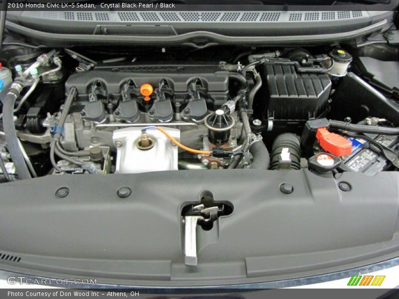 Crystal Black Pearl / Black 2010 Honda Civic LX-S Sedan