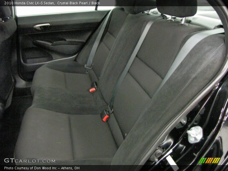 Crystal Black Pearl / Black 2010 Honda Civic LX-S Sedan