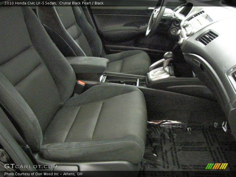Crystal Black Pearl / Black 2010 Honda Civic LX-S Sedan