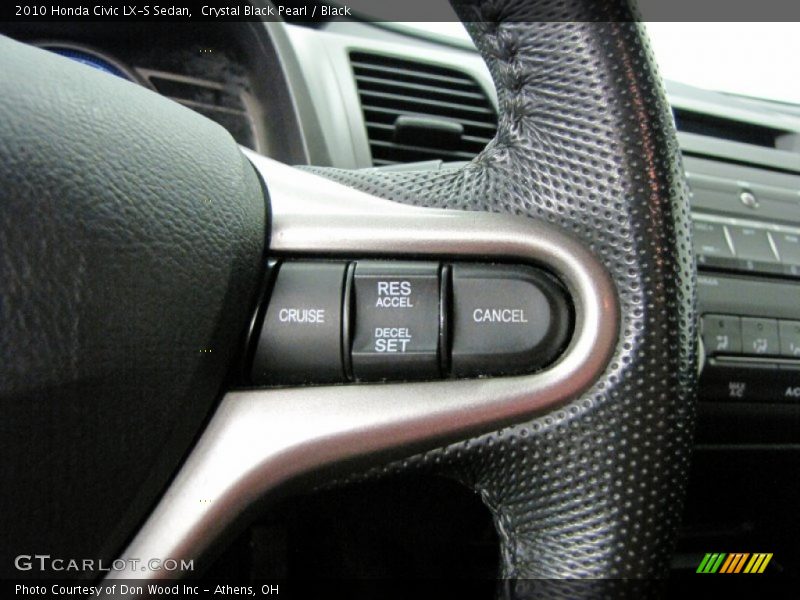 Crystal Black Pearl / Black 2010 Honda Civic LX-S Sedan