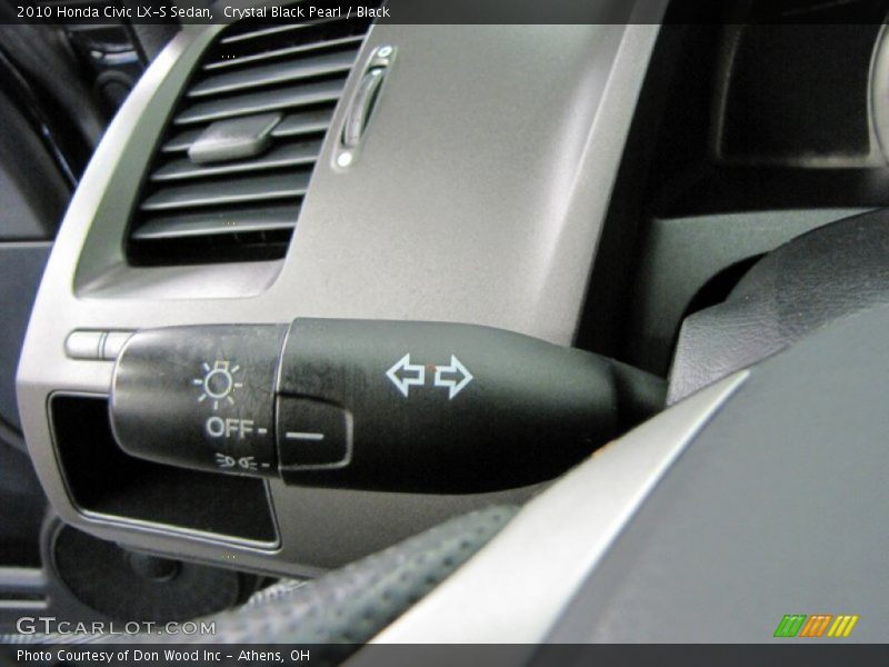 Crystal Black Pearl / Black 2010 Honda Civic LX-S Sedan