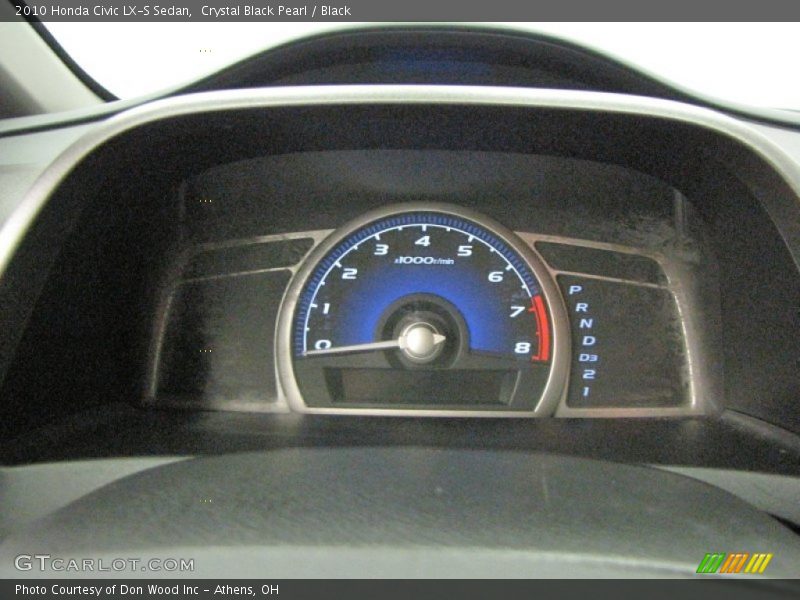 Crystal Black Pearl / Black 2010 Honda Civic LX-S Sedan