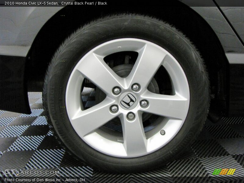 Crystal Black Pearl / Black 2010 Honda Civic LX-S Sedan