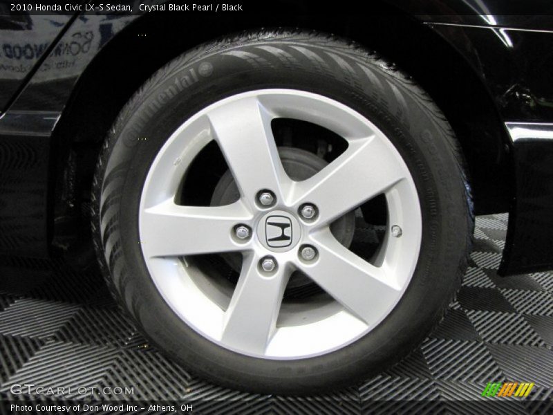 Crystal Black Pearl / Black 2010 Honda Civic LX-S Sedan