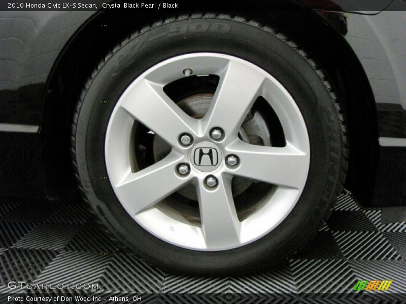 Crystal Black Pearl / Black 2010 Honda Civic LX-S Sedan