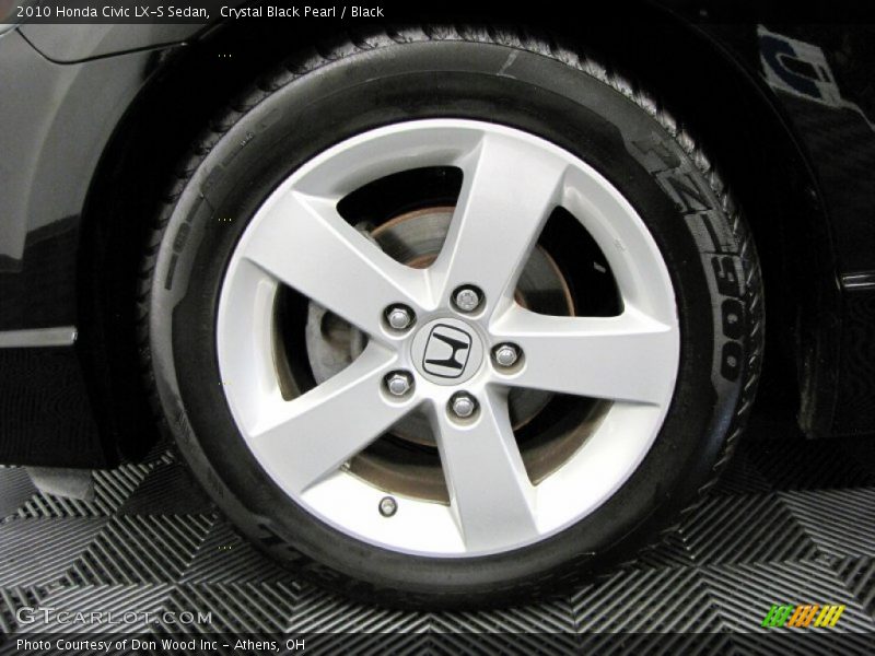 Crystal Black Pearl / Black 2010 Honda Civic LX-S Sedan