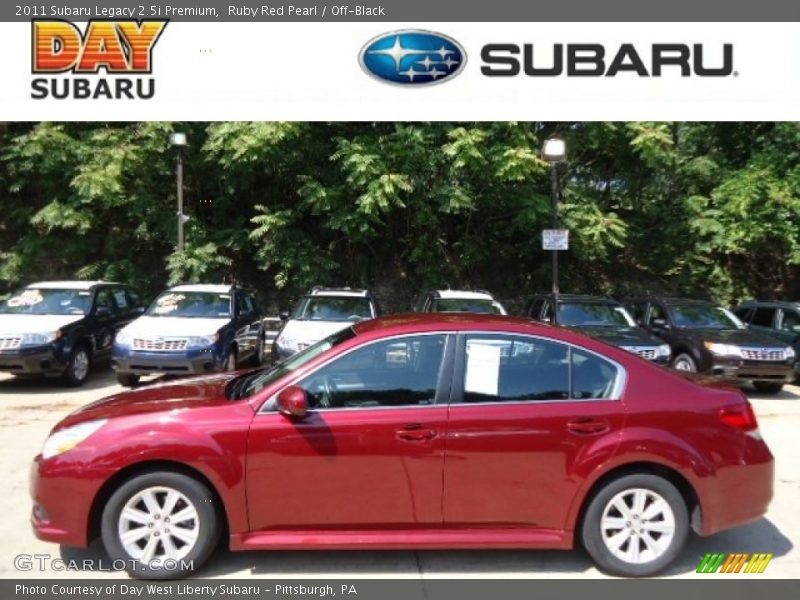 Ruby Red Pearl / Off-Black 2011 Subaru Legacy 2.5i Premium