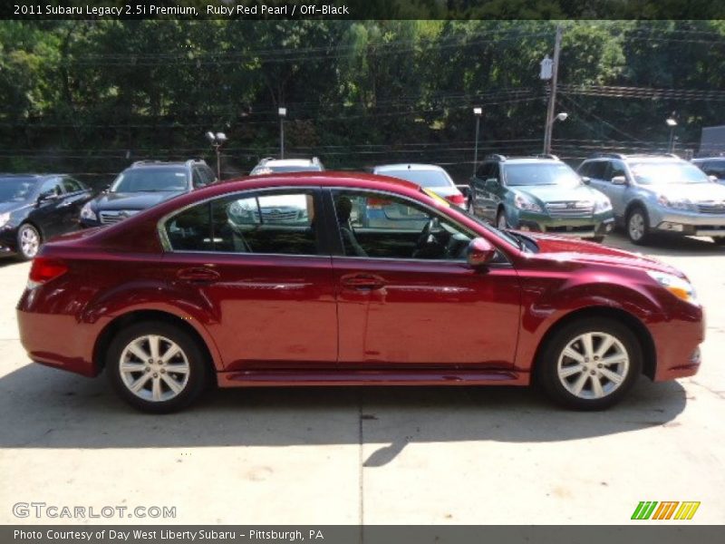 Ruby Red Pearl / Off-Black 2011 Subaru Legacy 2.5i Premium