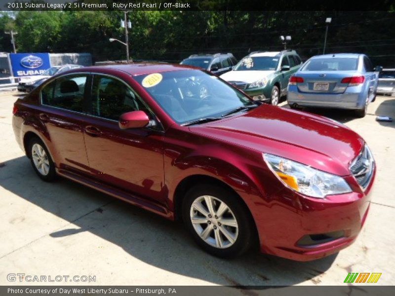 Ruby Red Pearl / Off-Black 2011 Subaru Legacy 2.5i Premium