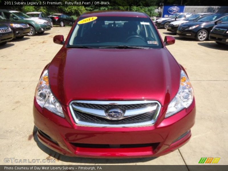 Ruby Red Pearl / Off-Black 2011 Subaru Legacy 2.5i Premium