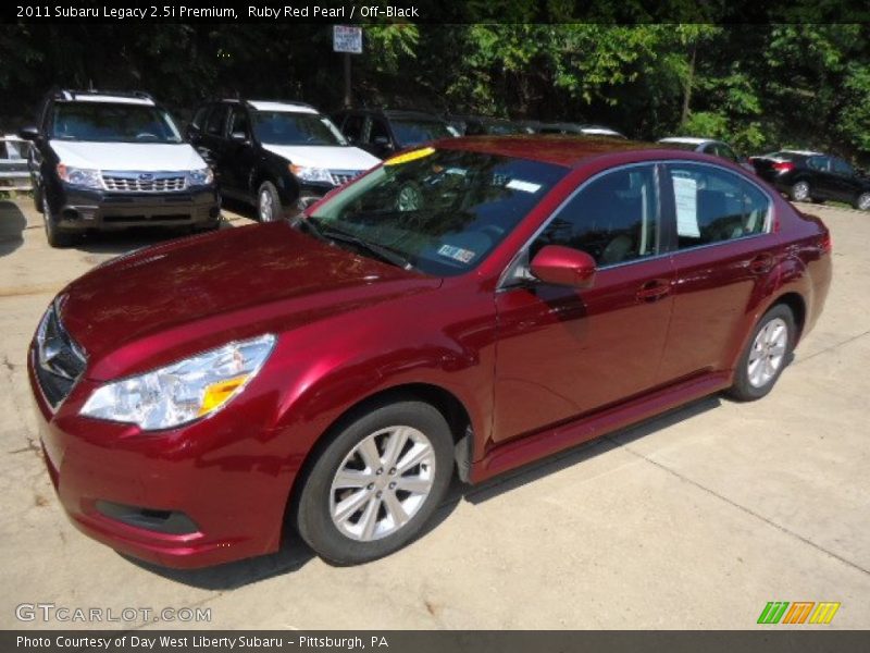 Ruby Red Pearl / Off-Black 2011 Subaru Legacy 2.5i Premium