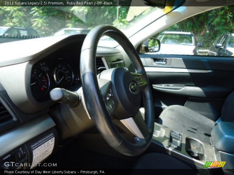 Ruby Red Pearl / Off-Black 2011 Subaru Legacy 2.5i Premium