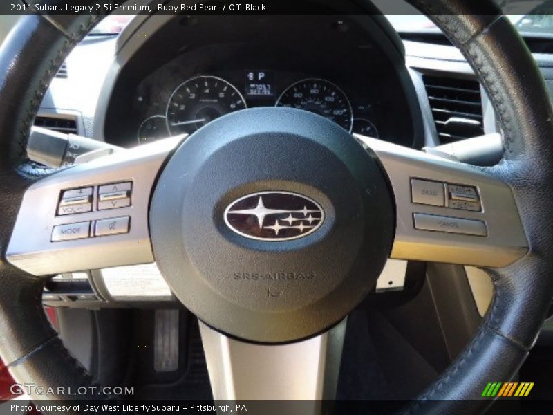 Ruby Red Pearl / Off-Black 2011 Subaru Legacy 2.5i Premium