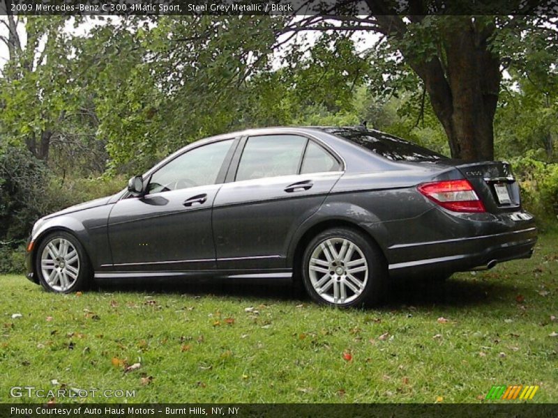 Steel Grey Metallic / Black 2009 Mercedes-Benz C 300 4Matic Sport