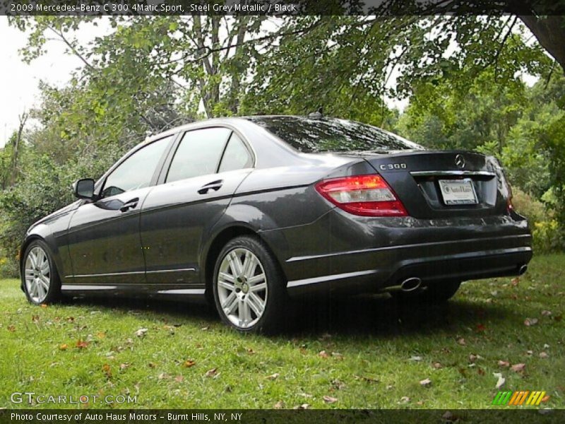 Steel Grey Metallic / Black 2009 Mercedes-Benz C 300 4Matic Sport