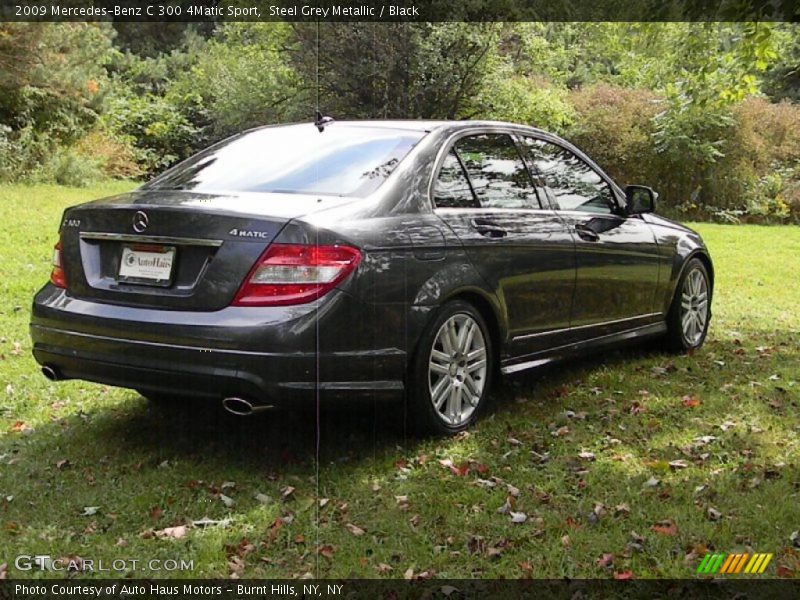 Steel Grey Metallic / Black 2009 Mercedes-Benz C 300 4Matic Sport