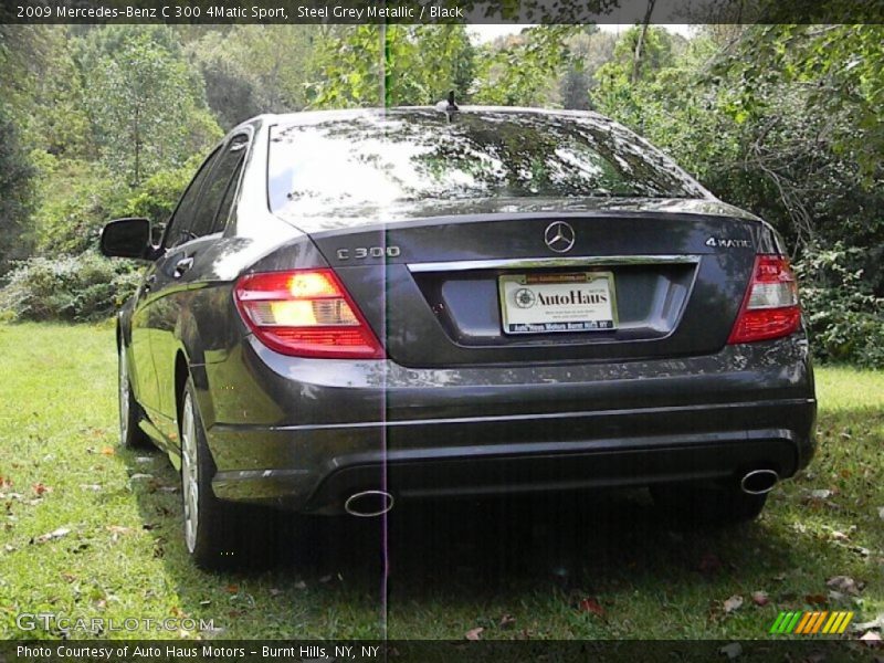 Steel Grey Metallic / Black 2009 Mercedes-Benz C 300 4Matic Sport