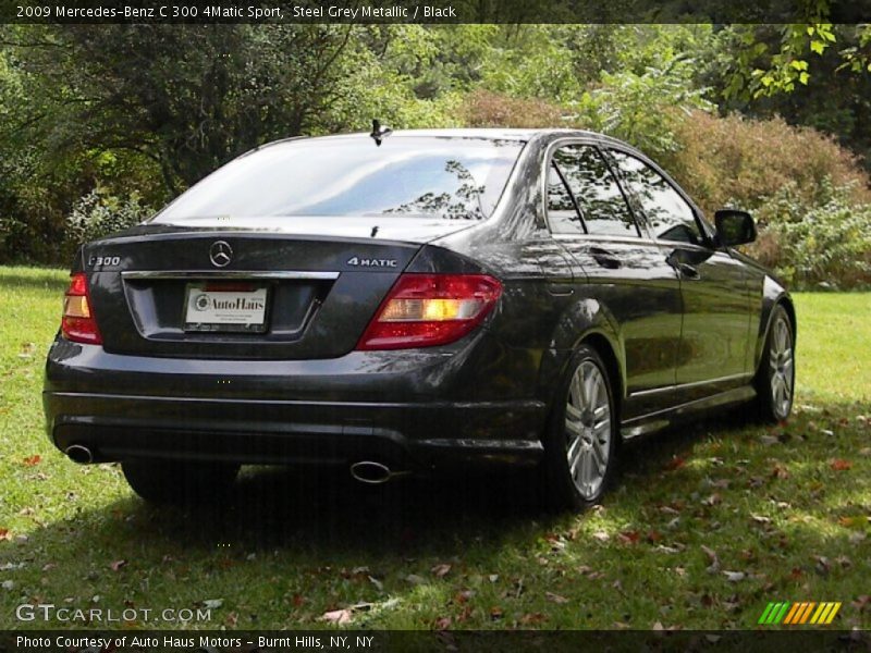 Steel Grey Metallic / Black 2009 Mercedes-Benz C 300 4Matic Sport