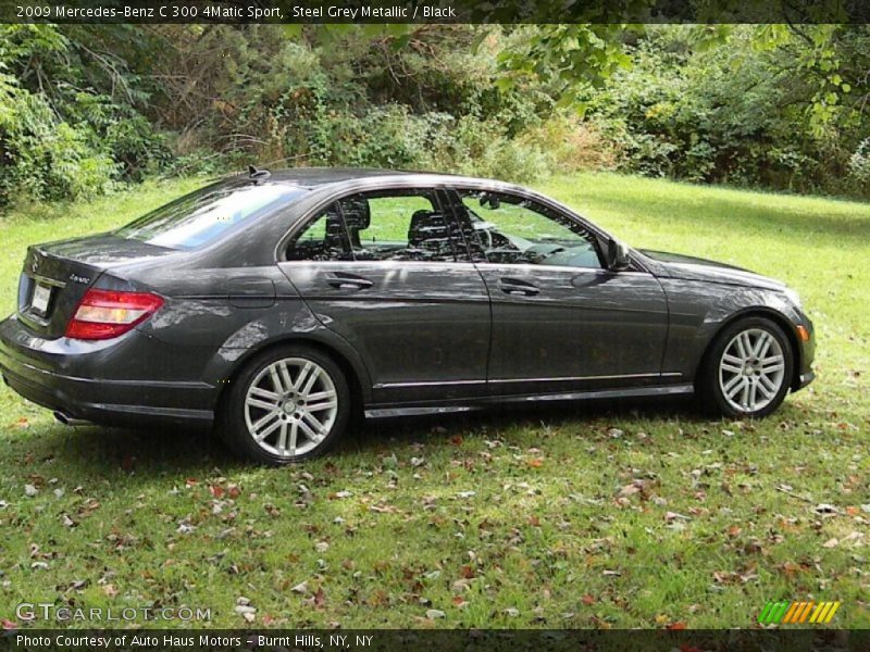 Steel Grey Metallic / Black 2009 Mercedes-Benz C 300 4Matic Sport