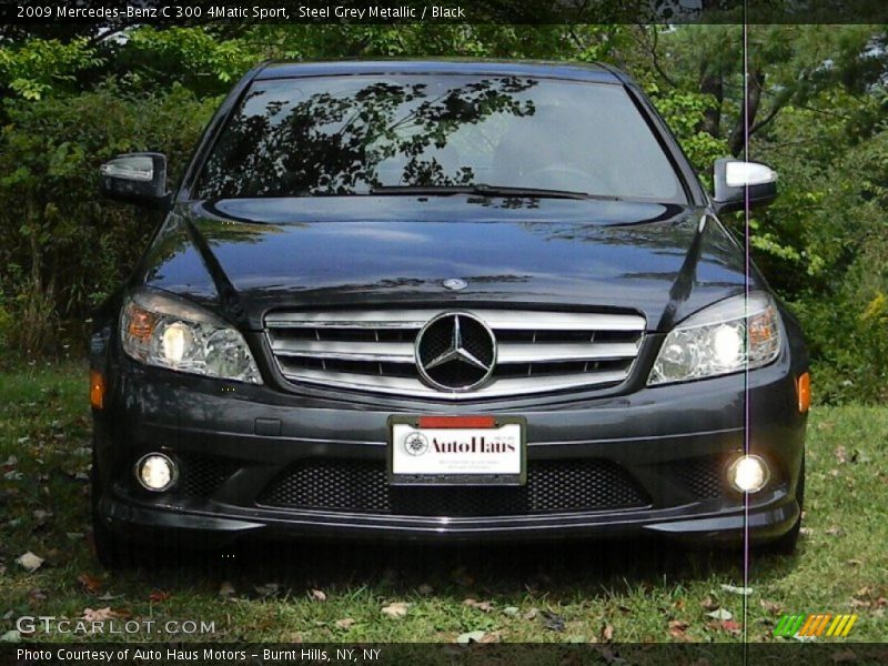 Steel Grey Metallic / Black 2009 Mercedes-Benz C 300 4Matic Sport