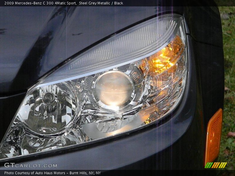 Steel Grey Metallic / Black 2009 Mercedes-Benz C 300 4Matic Sport