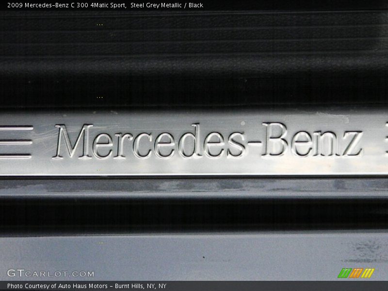 Steel Grey Metallic / Black 2009 Mercedes-Benz C 300 4Matic Sport