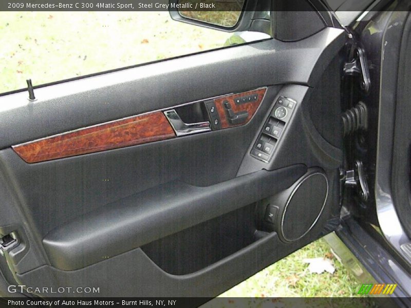 Steel Grey Metallic / Black 2009 Mercedes-Benz C 300 4Matic Sport