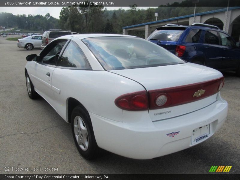 Summit White / Graphite Gray 2005 Chevrolet Cavalier Coupe