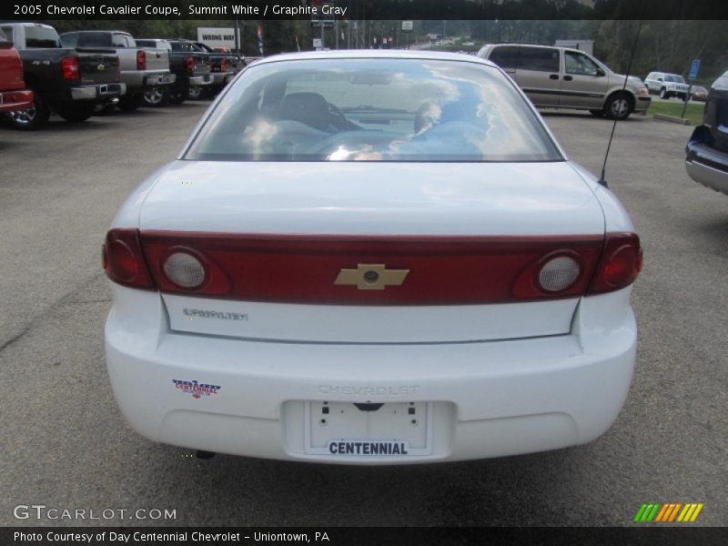 Summit White / Graphite Gray 2005 Chevrolet Cavalier Coupe