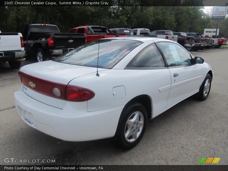 Summit White / Graphite Gray 2005 Chevrolet Cavalier Coupe
