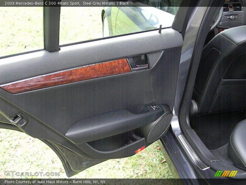 Steel Grey Metallic / Black 2009 Mercedes-Benz C 300 4Matic Sport