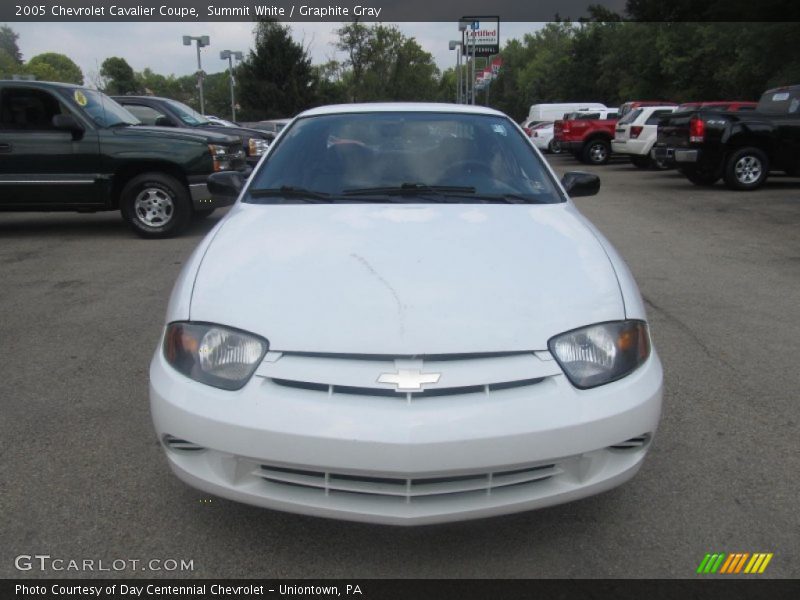 Summit White / Graphite Gray 2005 Chevrolet Cavalier Coupe