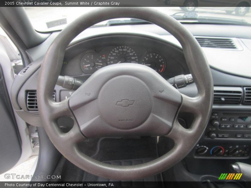 Summit White / Graphite Gray 2005 Chevrolet Cavalier Coupe