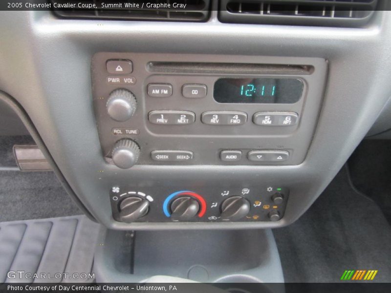 Summit White / Graphite Gray 2005 Chevrolet Cavalier Coupe