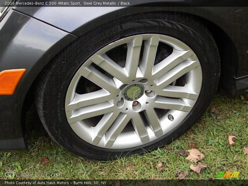 Steel Grey Metallic / Black 2009 Mercedes-Benz C 300 4Matic Sport