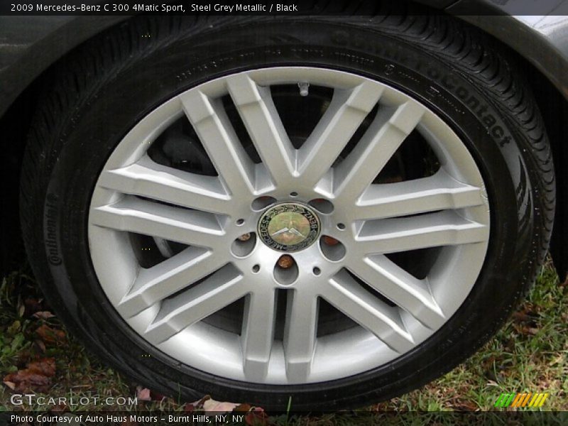 Steel Grey Metallic / Black 2009 Mercedes-Benz C 300 4Matic Sport