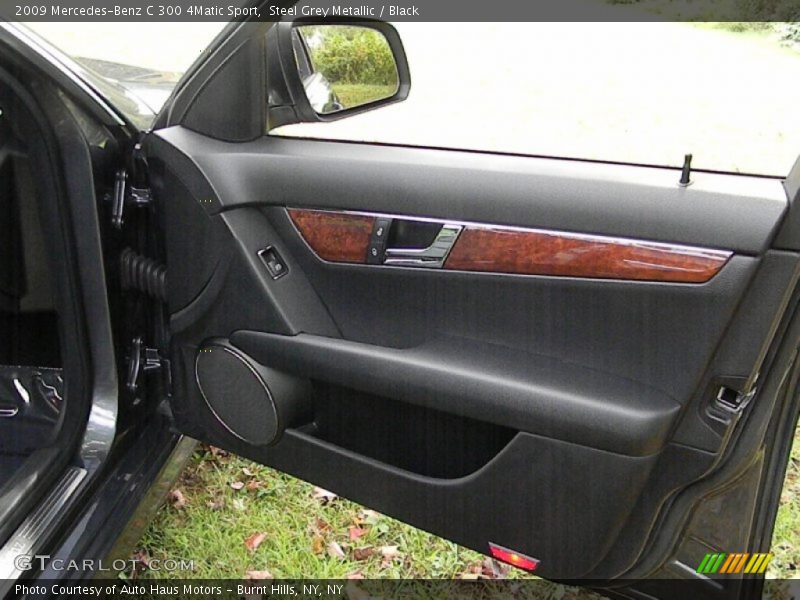 Steel Grey Metallic / Black 2009 Mercedes-Benz C 300 4Matic Sport