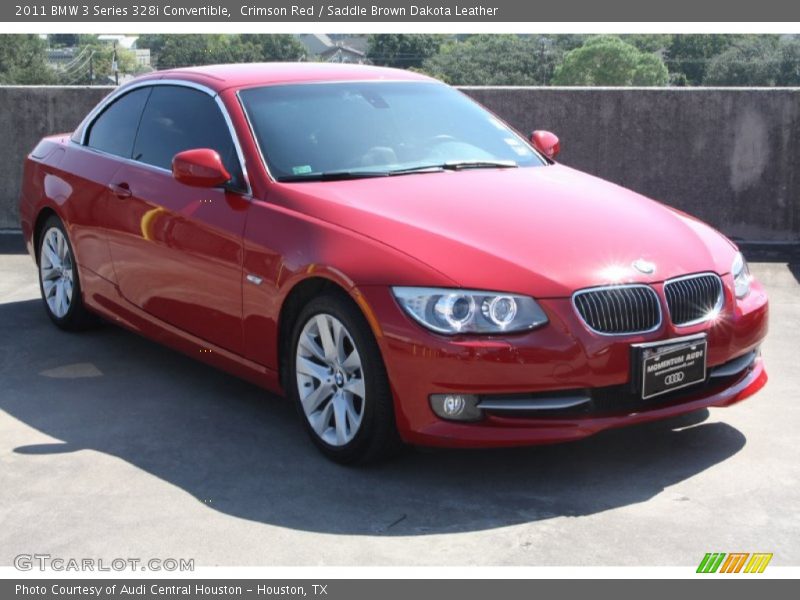 Crimson Red / Saddle Brown Dakota Leather 2011 BMW 3 Series 328i Convertible