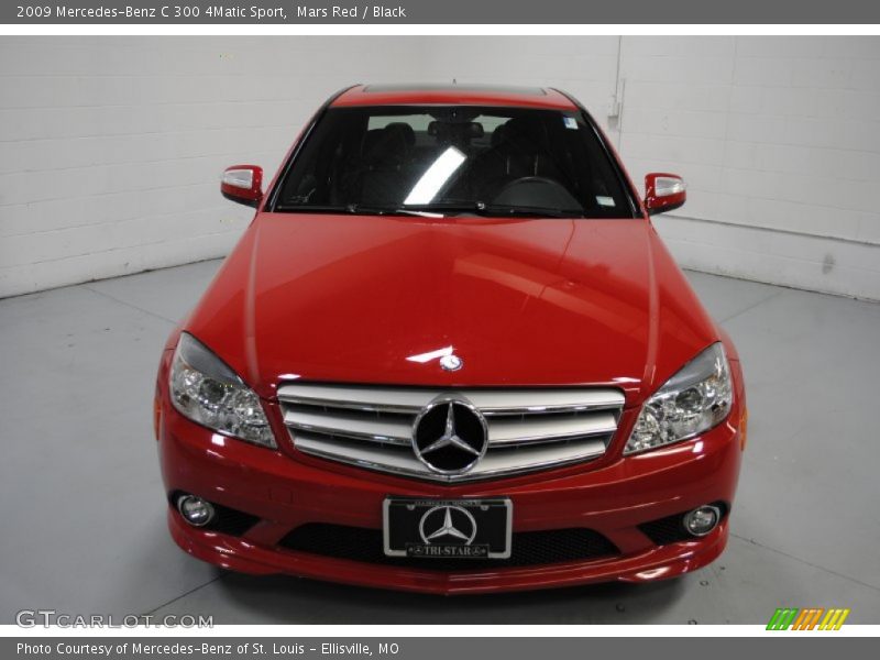 Mars Red / Black 2009 Mercedes-Benz C 300 4Matic Sport