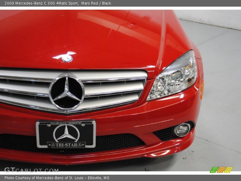 Mars Red / Black 2009 Mercedes-Benz C 300 4Matic Sport