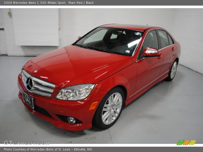 Mars Red / Black 2009 Mercedes-Benz C 300 4Matic Sport