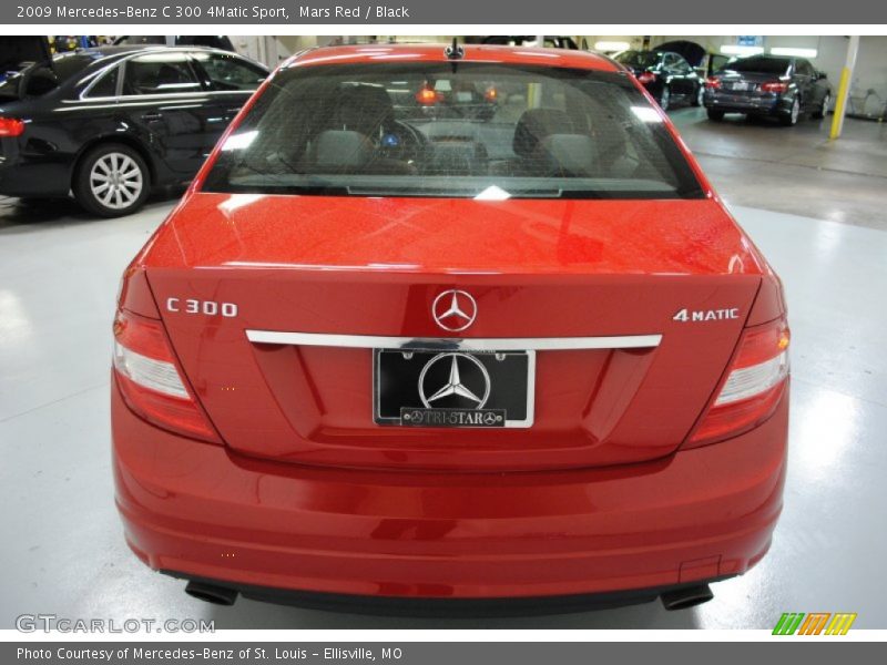 Mars Red / Black 2009 Mercedes-Benz C 300 4Matic Sport