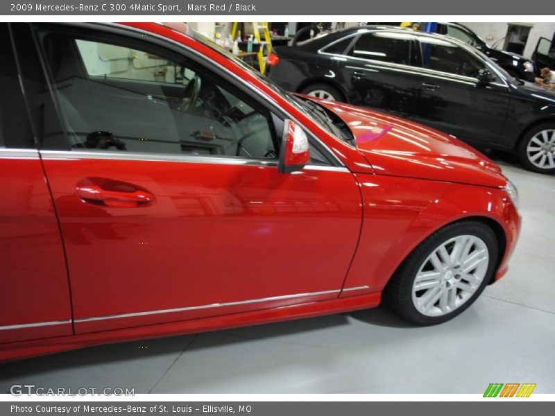 Mars Red / Black 2009 Mercedes-Benz C 300 4Matic Sport