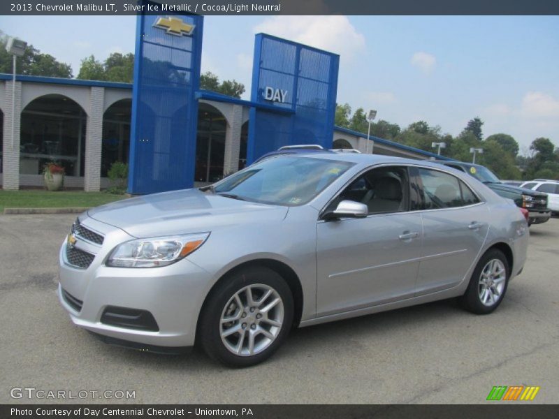 Silver Ice Metallic / Cocoa/Light Neutral 2013 Chevrolet Malibu LT