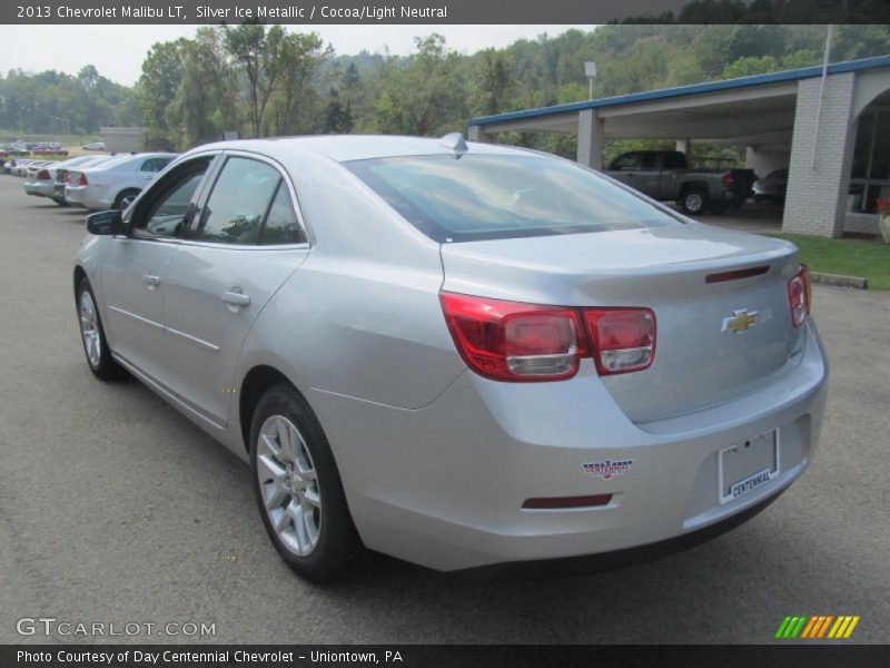 Silver Ice Metallic / Cocoa/Light Neutral 2013 Chevrolet Malibu LT