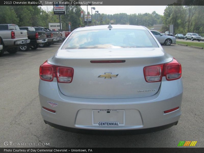 Silver Ice Metallic / Cocoa/Light Neutral 2013 Chevrolet Malibu LT