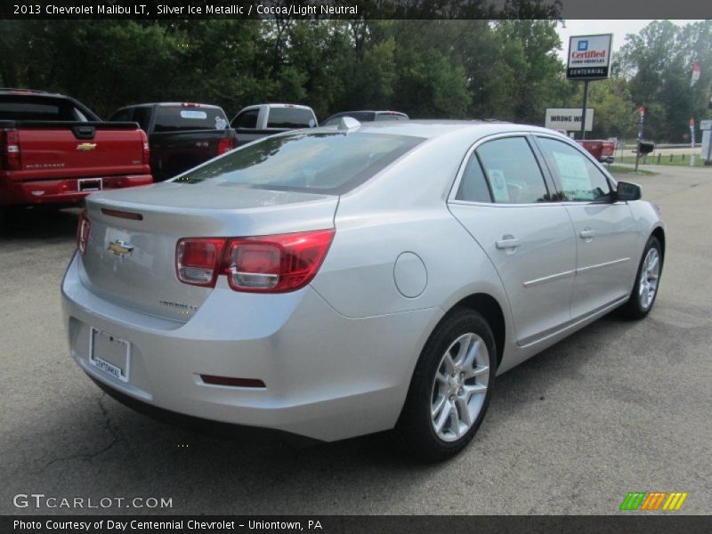 Silver Ice Metallic / Cocoa/Light Neutral 2013 Chevrolet Malibu LT