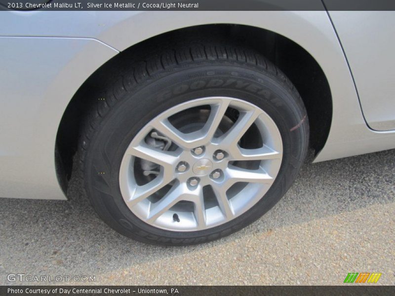 Silver Ice Metallic / Cocoa/Light Neutral 2013 Chevrolet Malibu LT